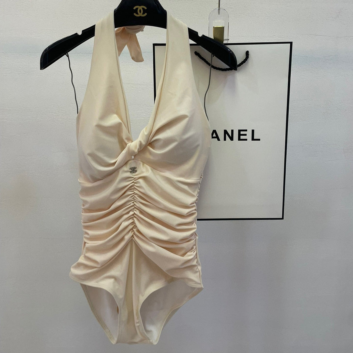 CC BIKINI SWIMSUIT SET IN IVORY 599124