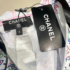 CC BIKINI SWIMSUIT SET IN WHITE AND FISH COLORFUL PRINTED 604253