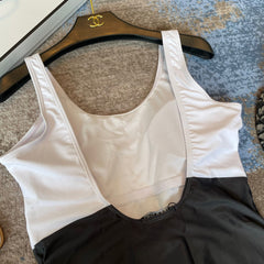 CC BIKINI SWIMSUIT SET IN BLACK AND WHITE 613717