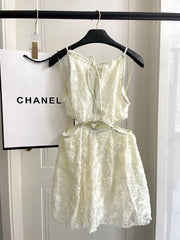 CC BIKINI SWIMSUIT SET IN WHITE LACE FABRIC 613726