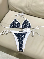 BIKINI SWIMSUIT IN BLACK AND WHITE AND PRINTED 627825