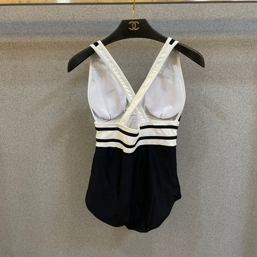 CC BIKINI SWIMSUIT SET BLACK WHITE 173343