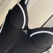 SWIMSUIT BODYSUIT IN BLACK AND WHITE STRIPED 627831