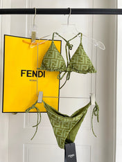 FENDI BIKINI 25S TWO PIECE IN GREEN 742660