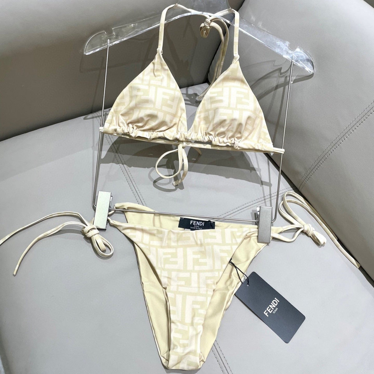 FENDI BIKINI 25S TWO PIECE IN BEIGE 742661