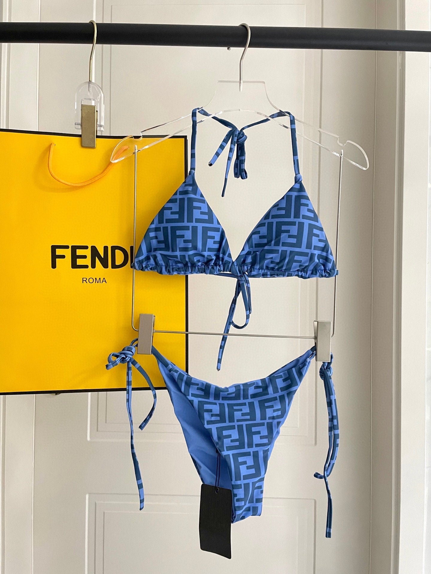 FENDI BIKINI 25S TWO PIECE IN BLUE 742662