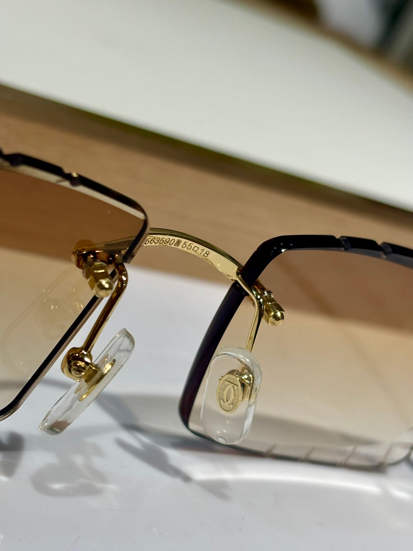 PANTHÈRE RECTANGULAR FRAME SUNGLASSES 563590 IN METAL