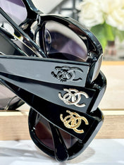 SQUARE SUNGLASSES CH5468B IN ACETATE EMBOSSED DIAMOND