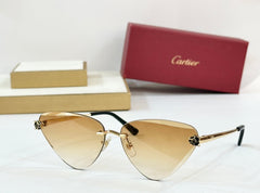 PANTHÈRE RIMLESS TRIANGLE FRAME SUNGLASSES  570457 IN METAL