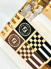 FIRST CRYSTAL CHUNKY OVAL FRAME SUNGLASSES 7078 IN METAL