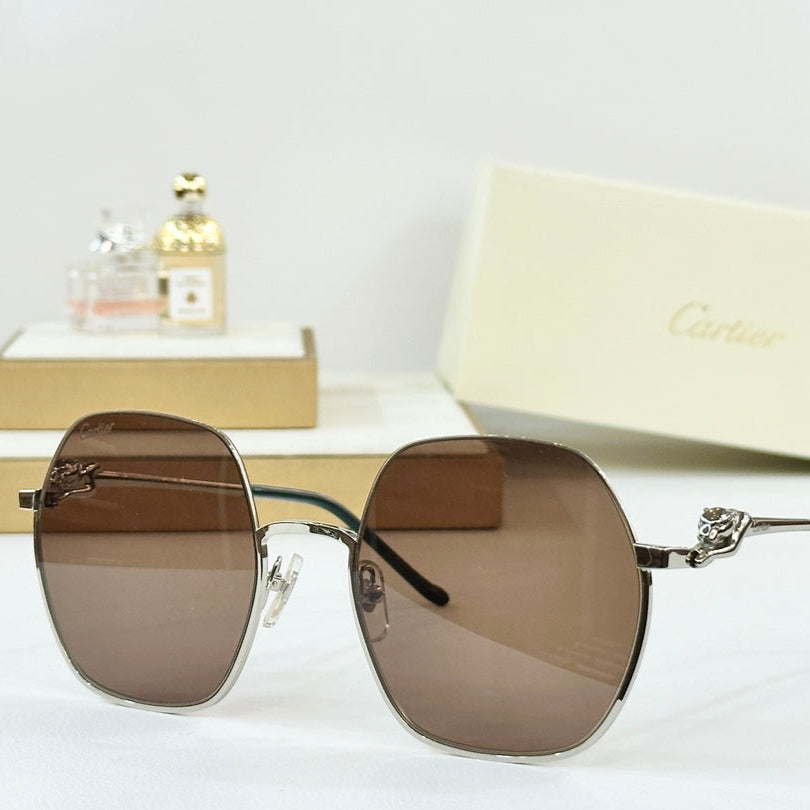PANTHÈRE ROUND FRAME SUNGLASSES CT0267 IN METAL