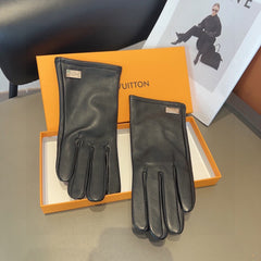 LV GLOVES IN BLACK LAMBSKIN 463894