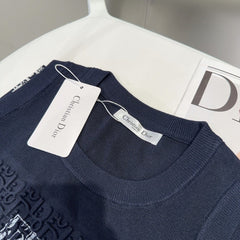 TANK TOP 612061 IN NAVY BLUE COTTON RIBBED