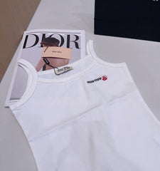 CAMISOLE 613778 IN WHITE COTTON RIBBED