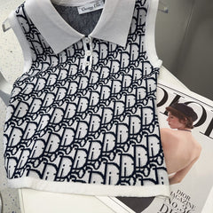 CAMISOLE 615187 IN WHITE COTTON RIBBED KNIT EMBOSSED BLACK LOGO