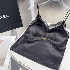 CAMISOLE 625969 IN BLACK SILK