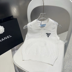 POLO TANK TOP 622136 IN WHITE COTTON RIBBED KNIT