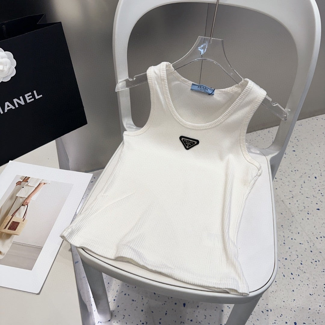 CAMISOLE 624507 IN WHITE COTTON RIBBED