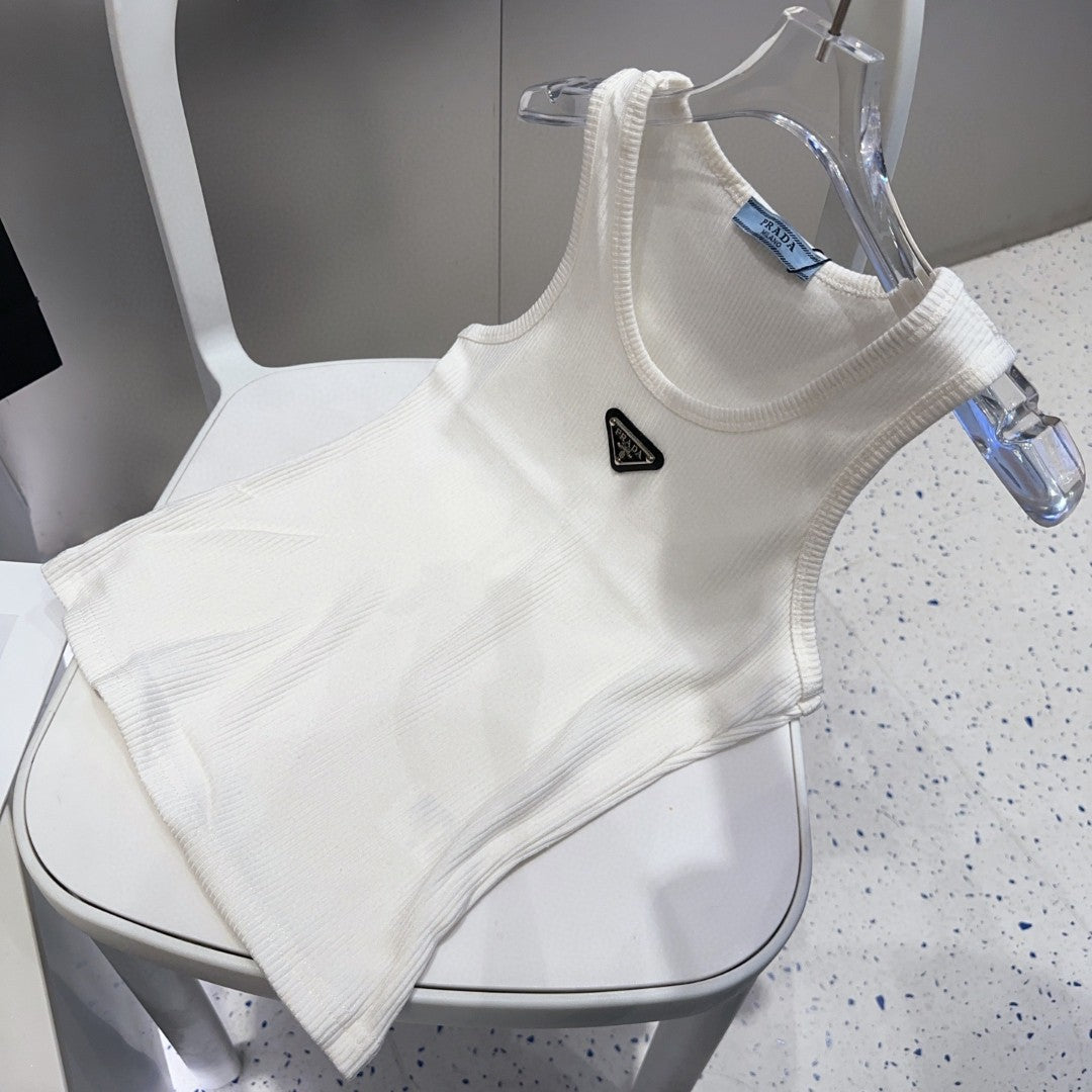 CAMISOLE 624507 IN WHITE COTTON RIBBED