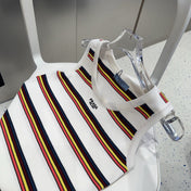 STRIPED TANK TOP 627700 IN WHITE MIX MULTICOLR COTTON RIBBED