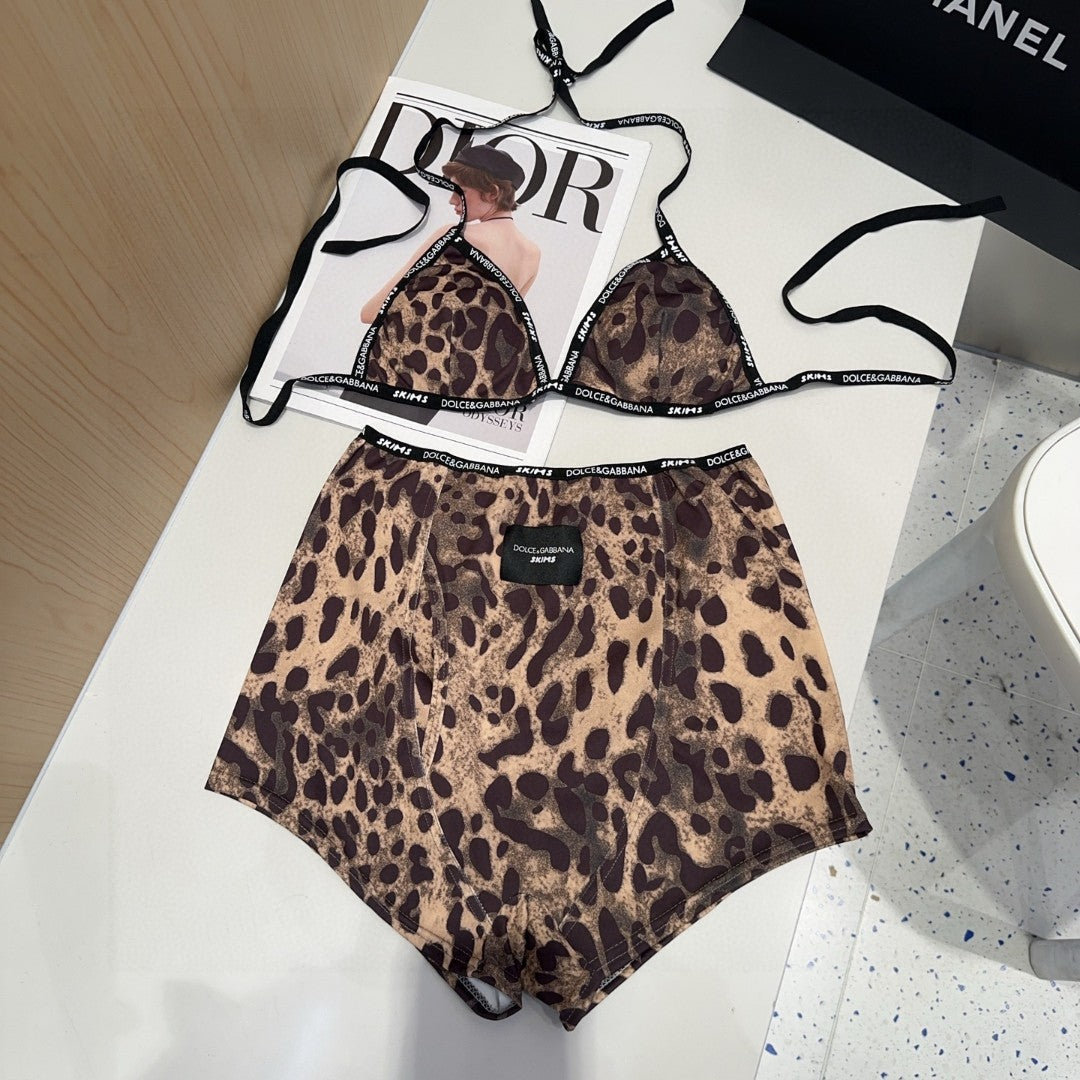 DOLCE & GABBANA BIKINI 25S TWO PIECE IN BROWN 742675