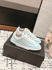 SNEAKER IN BLUE PASTEL HAND-POLISHED CALFSKIN 977829