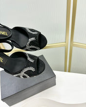 HIGH HEELS ONE STRAP IN BLACK GOATSKIN