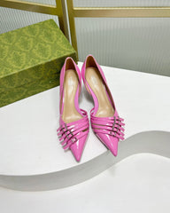 HIGH PUMP 6 CM IN FUSCIA PINK CALFSKIN