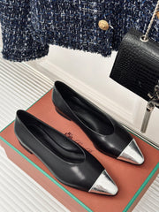 LP REBECCA BALLET FLATS BLACK WAXED LEATHER