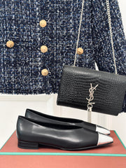 LP REBECCA BALLET FLATS BLACK WAXED LEATHER