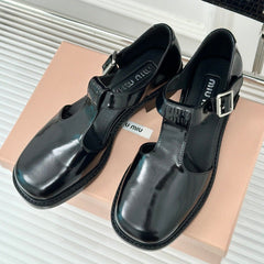 Sandal Platform Black Calfskin