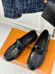 LV WOMEN SOHO FLAT MARY JANE IN BLACK CALFSKIN