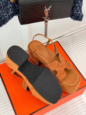 HM 25S JAM 30 HIGH-HEEL SANDAL IN TERRACOTTA ORANGE SUEDE