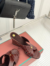 LP HIGH HEEL 25S IN MAHOGANY RED LAMBSKIN SNAKE EMBOSSING