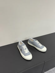 FF TRAINER SNEAKER IN DOLPHIN GRAY MIX WHITE CALFSKIN