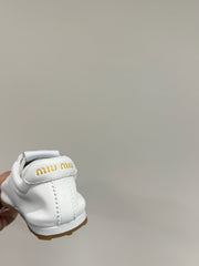 PLUME NAPPA SNEAKERS IN WHITE LAMBSKIN