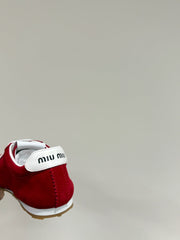 PLUME SNEAKERS IN RED SUEDE