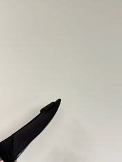 BALLERINA FLATS IN BLACK SATIN