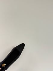 BALLERINA FLATS IN BLACK SATIN