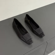 POPPY BALLET FLATS IN BLACK SILK