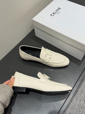 TRIOMPHE LOAFERS IN WHITE PATENT CALFSKIN