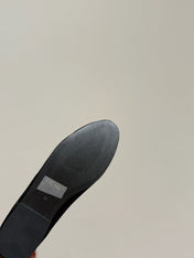 LOAFERS IN BLACK SUEDE EMBROIDERED LOGO