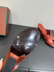 LP HIGH HEELS 25S IN RUST ORANGE LAMBSKIN