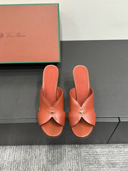 LP HIGH HEELS 25S IN RUST ORANGE LAMBSKIN