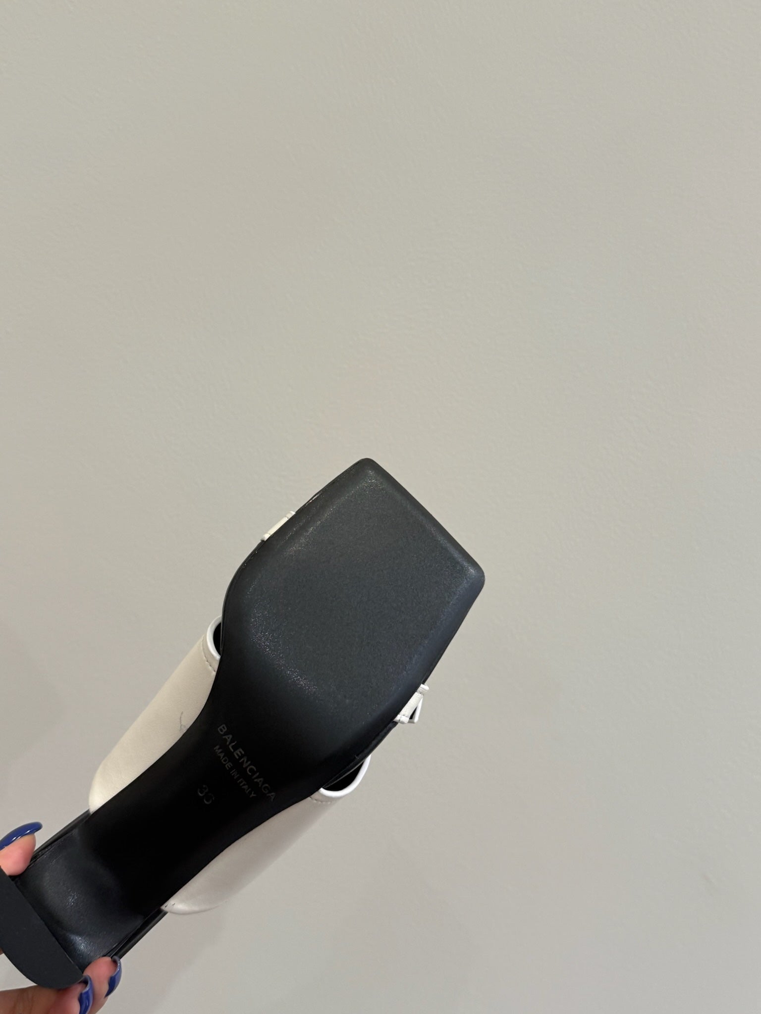 BALENCIAGA 25S HIGH-HEELED SANDALS IN WHITE CALFSKIN WITH SILVER HARDWARE