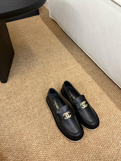 CHANEL 26S LOAFER IN BLACK CALFSKIN CC LOGO