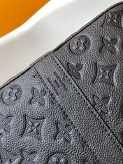 LV 25S KEEPALL BANDOULIÈRE BAG 50 IN BLACK EMBOSSED TAURILLON CALFSKIN MONOGRAM