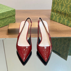 GG SIGNORIA SLINGBACK PUMP BLOOD LAMBSKIN