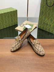 GG JORDAAN LOAFER LIGHT BROWN WOVEN FABRIC
