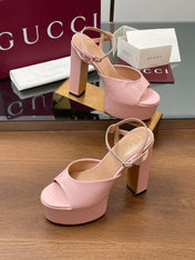HIGH HEEL SANDALS 13 CM IN LIGHT PINK LAMBSKIN